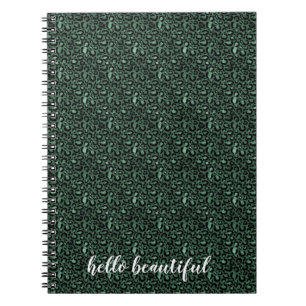 Emerald Green Leopard Print Notitieboek