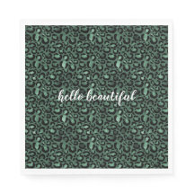 Emerald Green Leopard Print