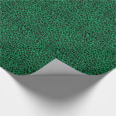 Emerald Green Leopard Print Wrapping Paper Cadeaupapier (Hoek)