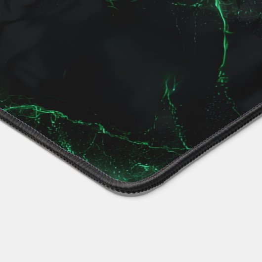 Emerald Green Lightning Marble Mouse Pad (Hoek)
