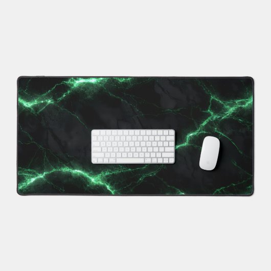 Emerald Green Lightning Marble Mouse Pad (Keyboard & Muis)
