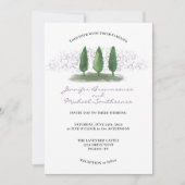 Emerald Green Lila Forest Natuur Wedding Kaart (Voorkant)