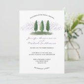 Emerald Green Lila Forest Natuur Wedding Kaart (Staand voorkant)
