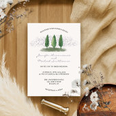 Emerald Green Lila Forest Natuur Wedding Kaart
