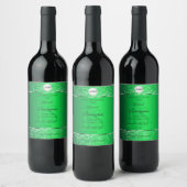 Emerald Green Logo Initialen Glitter Product Label Wijn Etiket (Flessen)