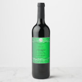 Emerald Green Logo Initialen Glitter Product Label Wijn Etiket (Voorkant)