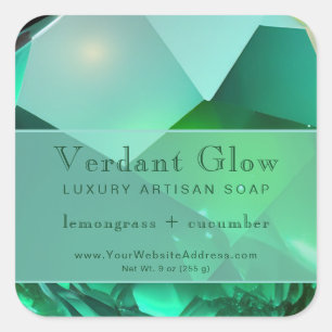 Emerald Green Luxe Elegant Product Label