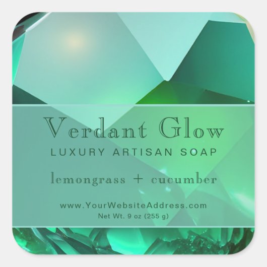 Emerald Green Luxe Elegant Product Label (Voorkant)