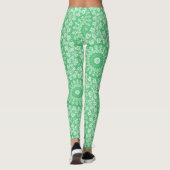 Emerald Green Mandala Pattern Leggings (Achterkant)