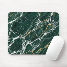Emerald Green Marble Elegant Gold Veining Desk Muismat