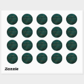 Emerald Green Marble & Gold Eucalyptus Weddenschap Ronde Sticker (Vel)
