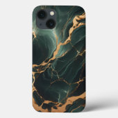 Emerald Green Marble iPhone 13 Hoesje (Achterkant)