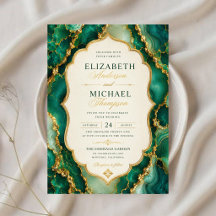 Emerald Green Marble Sage Green and Gold Agate 