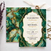 Emerald Green Marble Sage Green and Gold Agate Kaart