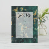 Emerald Green Marble vult de lege uitnodiging in (Staand voorkant)