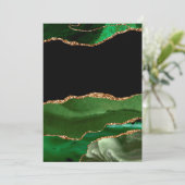 Emerald Green Marked Agate Contemeigostone Bedankkaart (Staand voorkant)