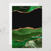 Emerald Green Marked Agate Contemeigostone Bedankkaart (Voorkant / Achterkant)