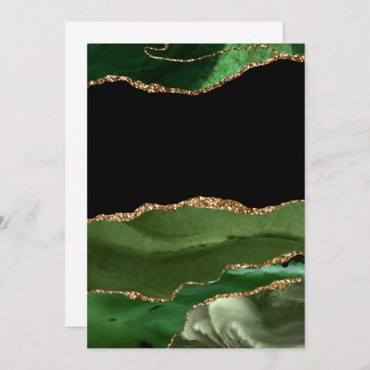 Emerald Green Marked Agate Contemeigostone Bedankkaart (Voorkant / Achterkant)