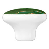 Emerald Green Marked Agate Contemeigostone Keramische Knop (Zijkant)
