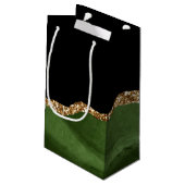 Emerald Green Marked Agate Contemeigostone Klein Cadeauzakje (Achterkant Gekanteld)