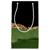 Emerald Green Marked Agate Contemeigostone Klein Cadeauzakje (Voorkant)