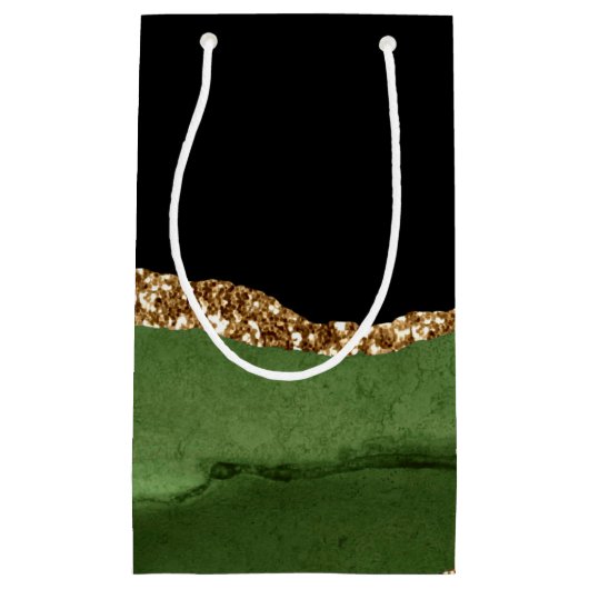 Emerald Green Marked Agate Contemeigostone Klein Cadeauzakje (Voorkant)