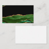 Emerald Green Marked Agate Contemeigostone Visitekaartje (Voorkant / Achterkant)