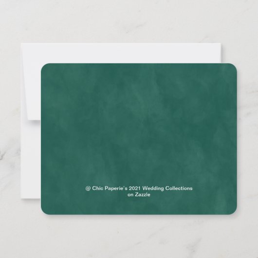 Emerald Green & Mauve Wedding Color Palette Card (Achterkant)