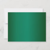 Emerald Green Meal Choice RSVP Kaartje (Achterkant)