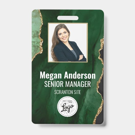 Emerald Green medewerker foto ID badge (Voorzijde)