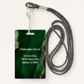 Emerald Green medewerker foto ID badge (Achterkant met draagriem)