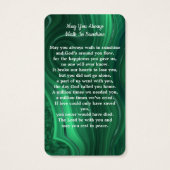 Emerald Green Memorial Foto Funeral Prayer Kaart (Achterkant)