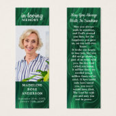 Emerald Green Memorial Funeral Poem Bladwijzer Mini Visitekaartjes (Voorkant /achterkant)
