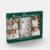 Emerald Green Merry Christmas Collage 5 Fotoblokken (Links)