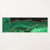 Emerald Green met metallisch goudgas Yogamat (Voorkant (horizontaal))