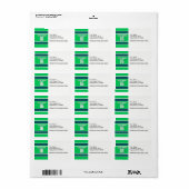 Emerald Green met Navy White Stripes Team Jersey Etiket (Full Sheet)