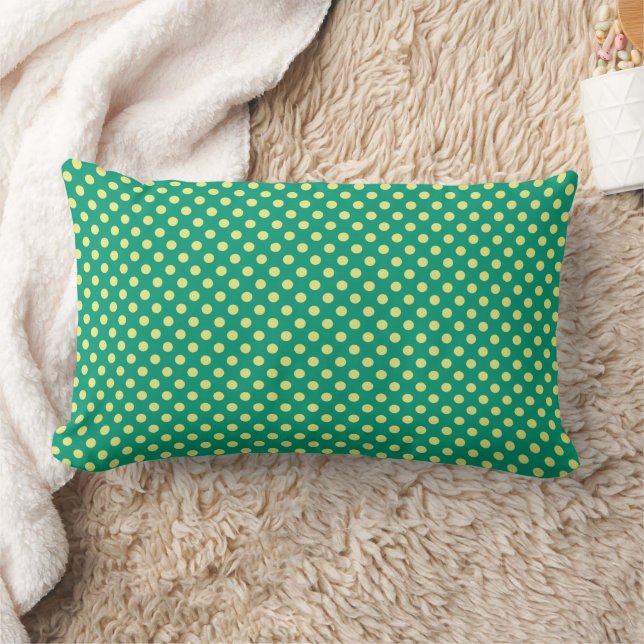 Emerald Green met Yellow Polka Dots van STaylor Kussen (Deken)
