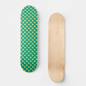 Emerald Green met Yellow Polka Dots van STaylor Persoonlijk Skateboard (Voorkant)