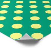 Emerald Green met Yellow Polka Dots van STaylor Poster (Hoek)