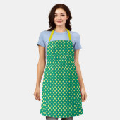 Emerald Green met Yellow Polka Dots van STaylor Schort (Gedragen)