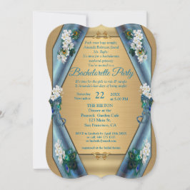 Emerald Green Metallic Zijde & Gouden Bachelorette Kaart