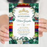 Emerald Green Mexican Charra Mis Quince Invitation Kaart<br><div class="desc">Emerald Green Mexican Charra Mis Quince Invitation Mis Quince Anos,  15e verjaardag</div>