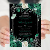Emerald Green Mexican Charra Quinceanera Black Kaart
