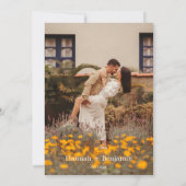 Emerald Green Minimal Wedding Arch QR Code Foto Kaart (Achterkant)