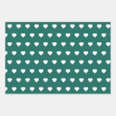 Emerald Green Minimalist Simple Heart Elegant Inpakpapier Vel (Voorkant)