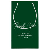 Emerald Green minimalistisch Vrijgezellenfeest dan Klein Cadeauzakje (Achterkant)