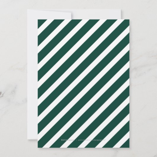 emerald green - minimalistische moderne huwelijksu kaart (Achterkant)