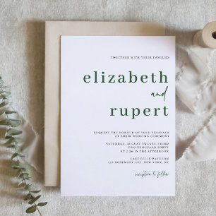 Emerald Green minimalistische Serif typografie bru Kaart