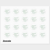 Emerald Green Mint Engagement Thank You Ronde Sticker (Vel)