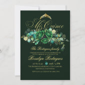 Emerald green Mis Quince 15e verjaardag Kaart (Voorkant)